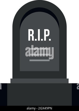Grabstein-Symbol, flachen Stil Stock Vektor