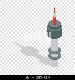 Namsan Tower in Seoul isometrische Symbol Stock Vektor