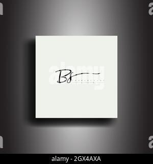 BS Signature Stil Monogramm.kalligrafische Schrift Symbol und Handschrift Vektor Stock Vektor