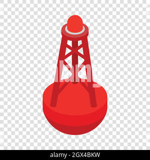 Marine Boje isometrische Symbol Stock Vektor