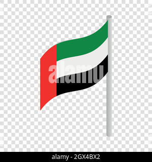 Flagge der Vereinigten Arabischen Emirate isometrische Symbol Stock Vektor