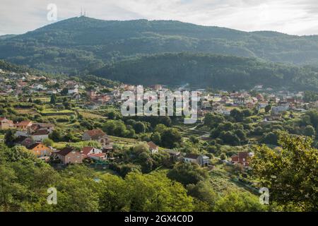 Landschaft und Landschaft in der Nähe von Vigo, Galicien, Spanien. Stockfoto