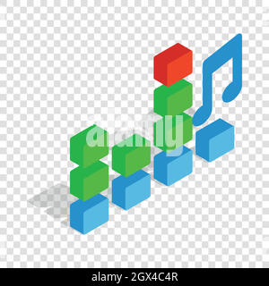 Equalizer Skala isometrische Symbol Stock Vektor