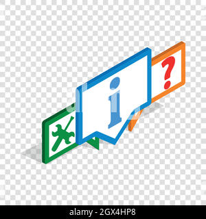 Technischer Support isometrische Symbol Stock Vektor