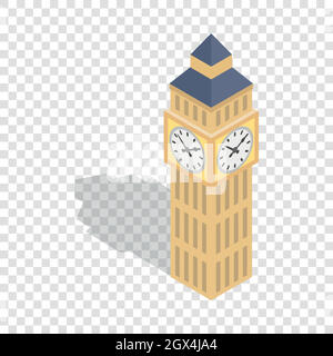 Big Ben isometrische Symbol Stock Vektor