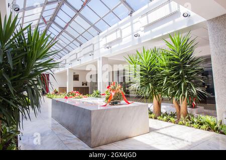 Mausoleum, Blumenhaus, Ruhestätte von Josip Broz Tito, jugoslawischer kommunistischer Revolutionär und Staatsmann. Belgrad, Serbien. Stockfoto