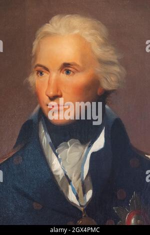 England, Hampshire, Portsmouth, Portsmouth Historic Dockyard, The Royal Navy National Museum, Portrait of Rear Admiral Lord Nelson von Lemuel Abbot dat Stockfoto