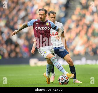 03. Oktober -Tottenham Hotspur gegen Aston Villa - Premier League - Tottenham Hotspur Stadium Danny ins während des Premier League-Spiels im Tottenham Hotspur Stadium Bildnachweis: © Mark Pain / Alamy Live News Stockfoto