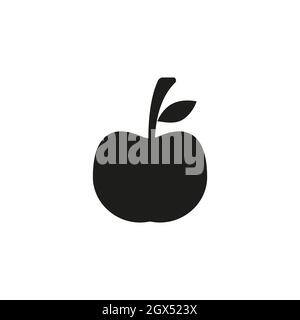 Apple Symbol in trendigen Flat Style auf grauem Hintergrund. Apple Seite Symbol Symbol für Ihre Web site Design Apple Symbol logo, App, UI. Apple Symbol Stock Vektor