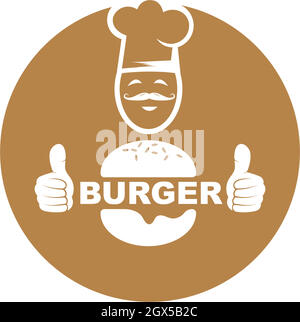 Burger Icon Vektorgrafik Design Stock Vektor