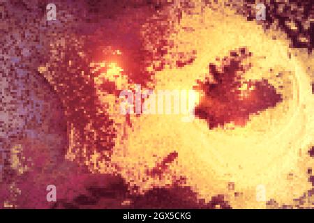 Abstrakter Marmorhintergrund in Gold, Burgund und Lila mit funkelnden Reflexen. Vektor-Textur in Alkoholtinte Technik mit Glitzer. Vorlage für Banner, Poster Stock Vektor