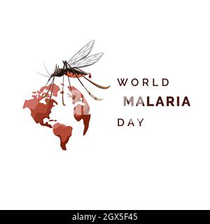 Vektor des Welt-Malaria-Tages Stock Vektor