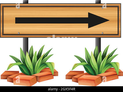 Ein Pfeilzeichen Stock Vektor