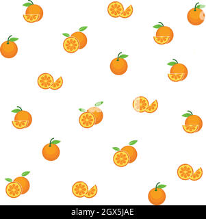 Orange Obst Hintergrund Vektor Illustration Konzept Design Stock Vektor