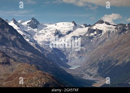 BERNINA Sortiment von Muottas Muragl Stockfoto