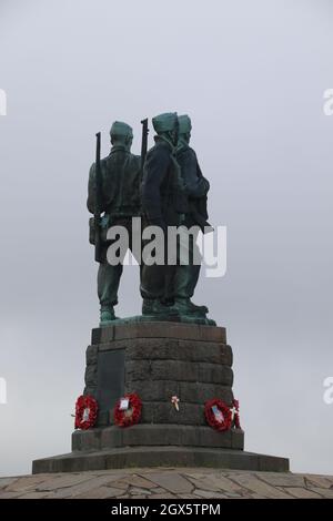 Commando-Gedenkstatue in der Nähe von Fort William Stockfoto