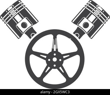 Kolbensymbole Stock Vektor
