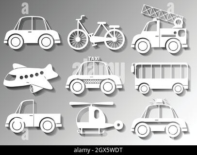 Verschiedene Transportarten Stock Vektor