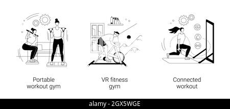 Sport Lifestyle abstrakte Konzept Vektor Illustrationen. Stock Vektor