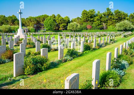 Kanadischer Kriegsfriedhof Am Moro River, San Donato, Ortona Stockfoto
