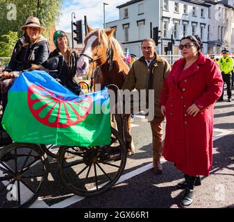 Manchester, Großbritannien. Sonntag, 3. Oktober 2021. März und Kundgebung, um gegen die Regierung zu protestieren und die Demokratie zu verteidigen, zu Beginn der konservativen Konferenz Stockfoto