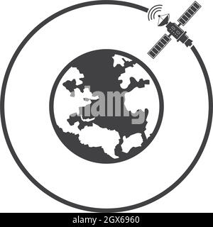 Satellitenvektor-Symboldarstellung Stock Vektor