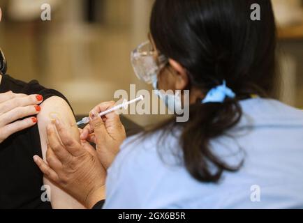 Montreal, Quebec, Kanada, 13. März 2021.Menschen werden gegen COVID-19 geimpft.Mario Beauregard/Alamy News Stockfoto