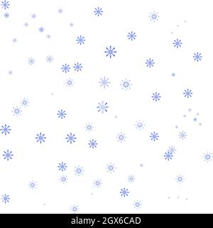 Blaue Schneeflocken diidle Handdraw Vektor-Vorlage Illustration Stock Vektor