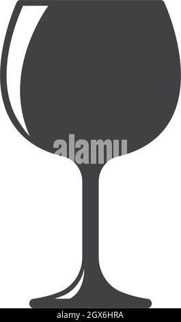 Weinglas Logo Symbol Vektor Illustration Design Stock Vektor