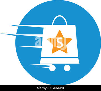 Einkaufstasche Symbol Vektor Illustration Design Stock Vektor