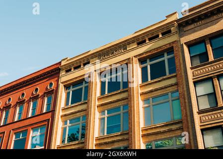 Architektur in der Innenstadt von Bloomington, Illinois Stockfoto