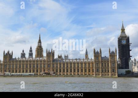 London, Großbritannien. Oktober 2021. Gesamtansicht des Houses of Parliament in London, Großbritannien. (Foto von Thomas Krych/SOPA Images/Sipa USA) Quelle: SIPA USA/Alamy Live News Stockfoto