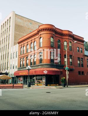 Architektur in der Innenstadt von Bloomington, Illinois Stockfoto