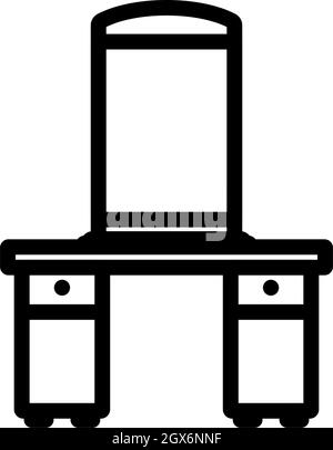 Kommode Mit Spiegelsymbol Stock Vektor