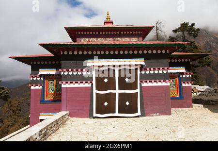 Tengboche Kloster, das beste Kloster im Khumbu Tal, Trek zum Everest Basislager, Sagarmatha Nationalpark, Nepal himalaya Berge Stockfoto