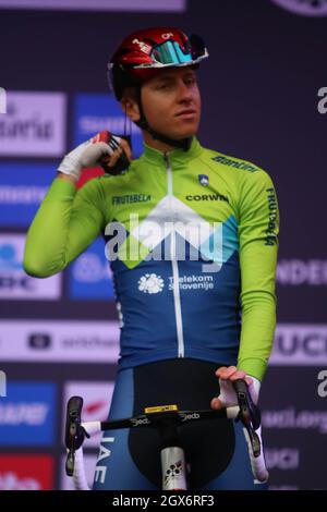 POGACAR Tadej aus der Slowakei während der UCI-Straßenweltmeisterschaften 2021, Men Elite Road Race, am 26. September 2021, Anvers-Louvain, 268,3 km, Belgien - Foto Laurent Lairys / DPPI Stockfoto