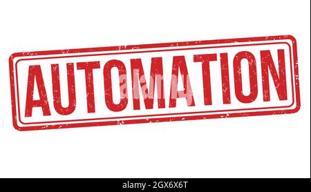 Automatisierung Grunge Gummistempel auf weißem Hintergrund, Vektor-Illustration Stock Vektor