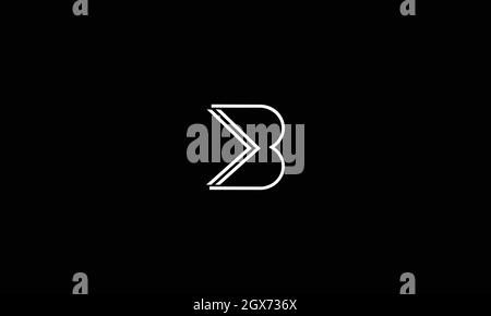 LOGO MIT DEM BUCHSTABEN B UND NEGATIVEM PLATZEFFEKT FÜR DIE ILLUSTRATION Stock Vektor