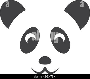 panda Symbol Logo Vektor Illustration Stock Vektor