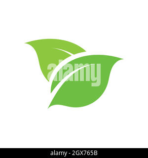 Blatt-Logo grün Ökologie Natur Element Vektorbild Stock Vektor