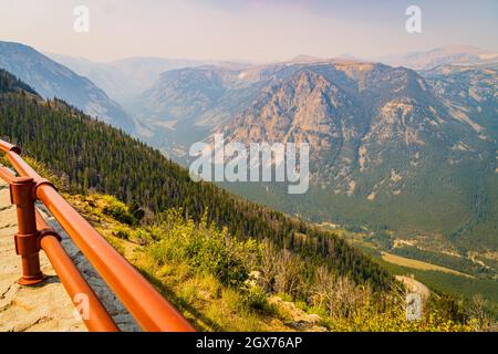 Blick vom Beartooth Mountain Pass in Montana Stockfoto