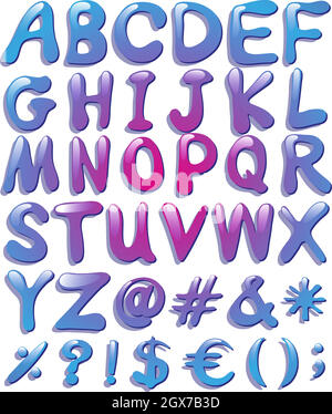 Bunte große Buchstaben des Alphabets Stock Vektor