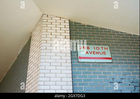 288 10th Avenue Schild in Chelsea, Manhattan, New York City Stockfoto