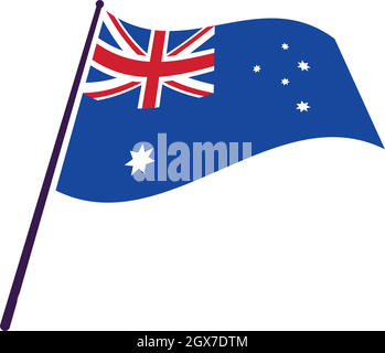 australische Flagge Vektor Symbol Illustration Design Stock Vektor