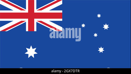 australische Flagge Vektor Symbol Illustration Design Stock Vektor