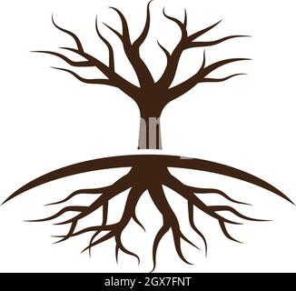 Baum Symbol logo template Vector Illustration Stock Vektor