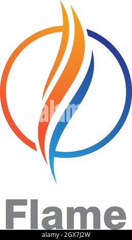 Vektor-Symbol für Logo-Vorlage für Feuerflamme Stock Vektor