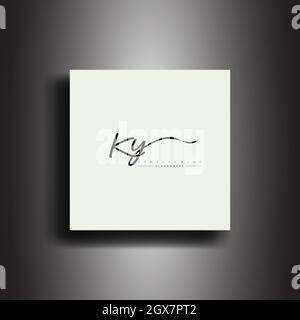 KZ Signature Stil Monogramm.kalligrafische Schrift Symbol und Handschrift Vektor Stock Vektor