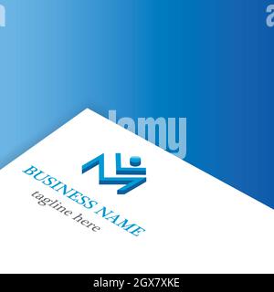 M Buchstabe Logo Geschäftsvorlage Vektor-Symbol Stockfoto