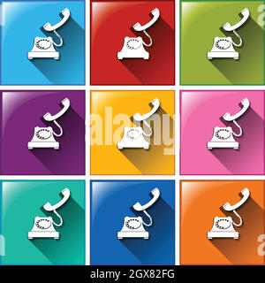 Symbole für Telefone Stock Vektor